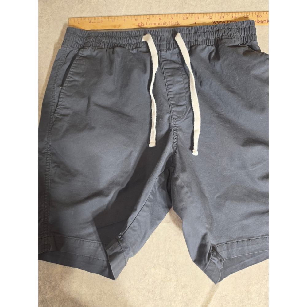 Old Navy Mens Shorts Medium Charcoal Gray Elastic Waist Drawstring Stretch Twill